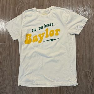 Baylor University Retro T-Shirt Sic’em Bears Tan Beige Mens Large Short Sleeve